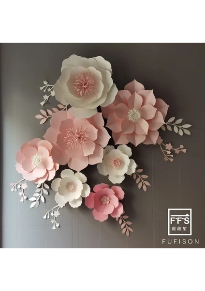 50CM 1 Adet Pembe W Düğün Dekorasyon Ffs Duvar Çiçek Dekorasyonu Kağıt Çiçek Parti Arka Planında Vitrin Ilk Doğum Günü Kız Partisi (Yurt Dışından)
