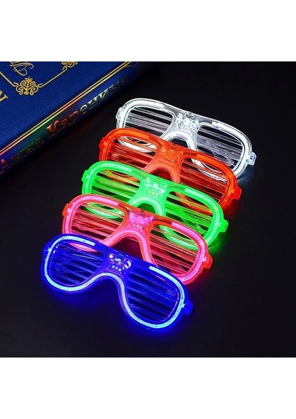 Aşk Mavi LED Işıklı Gözlük Cadılar Bayramı Parlayan Neon Noel Partisi Bril Yanıp Sönen Hafif Glow Güneş Gözlüğü Cam Festivali Aksesuarları Rave (Yurt Dışından) modelleri