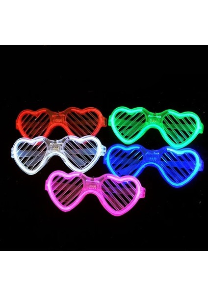 Aşk Mavi LED Işıklı Gözlük Cadılar Bayramı Parlayan Neon Noel Partisi Bril Yanıp Sönen Hafif Glow Güneş Gözlüğü Cam Festivali Aksesuarları Rave (Yurt Dışından) fırsatları