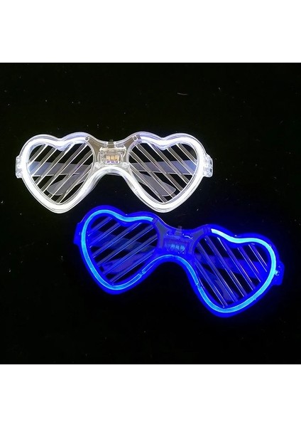 Aşk Mavi LED Işıklı Gözlük Cadılar Bayramı Parlayan Neon Noel Partisi Bril Yanıp Sönen Hafif Glow Güneş Gözlüğü Cam Festivali Aksesuarları Rave (Yurt Dışından) indirimleri