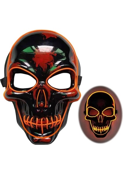 13 Kafatası LED Maske Masquerade Maskeleri Neon Maske Karanlıkta Işık Glow Maskara Korku Maskesi Parlayan Masker Cadılar Bayramı Partisi Maskesi (Yurt Dışından)