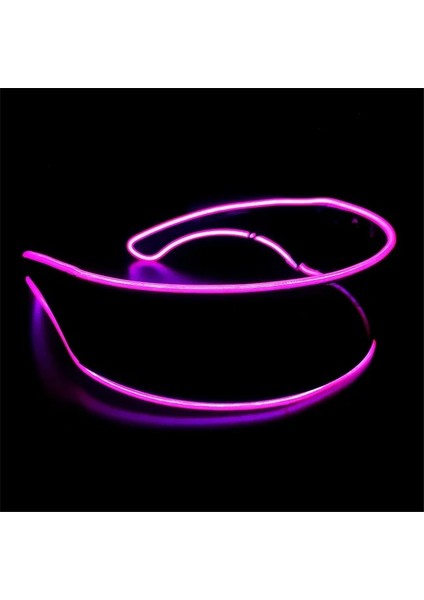 Pembe Işık Bir Kablosuz Parti Gözlük LED Gözlük LED Işık Up Gözlük Neon Parti Cadılar Bayramı Noel Şenlikli Için Aydınlık Gözlük Malzemeleri (Yurt Dışından)