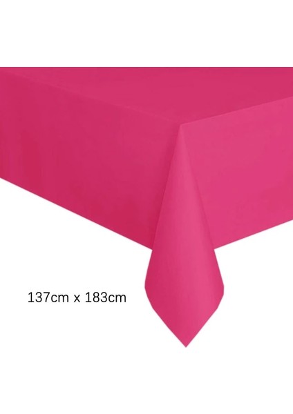 1 Adet P Tek Kullanımlık Masa Örtüsü Pembe Beyaz Plastik Dikdörtgen Masa Örtüsü Silin Masa Örtüsü Çocuk Doğum Günü Düğün Parti Masa Süsü Malzemeleri (Yurt Dışından)
