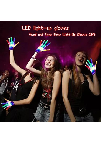 Kırmızı 1 Adet Cadılar Bayramı LED Eldiven Neon Guantes Parlayan Cadılar Bayramı Işık Prop Aydınlık Yanıp Sönen Kafatası Eldiven Dans Kulübü Noel Kaynağı (Yurt Dışından) modelleri