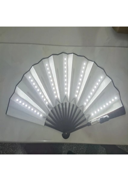 Beyaz Glow Katlanır LED Fan Dans Işıkları Gece Gösterisi Dj Floresan Bar Gece Kulübü Parti Hediyeler Cadılar Bayramı Dekorasyon Renk Değişen Fan (Yurt Dışından) fiyatları