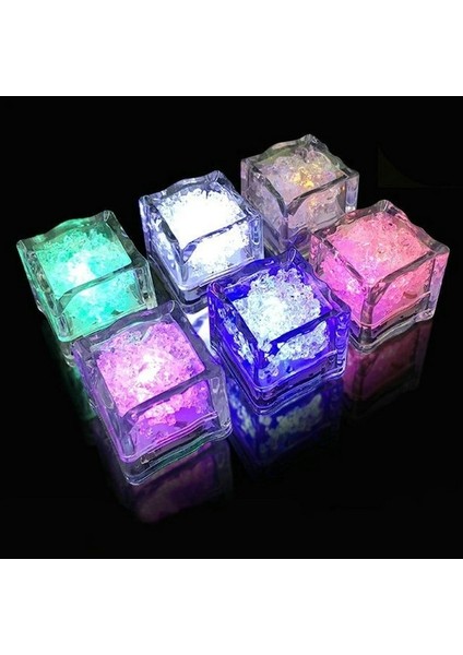 Renkli Flaş Renkli Aydınlık Buz Bloğu Şarap Cam Dekorasyon LED Floresan Işık Bloğu Titreşen Indüksiyon Buz Işık Çubuğu Düğün Parti (Yurt Dışından)