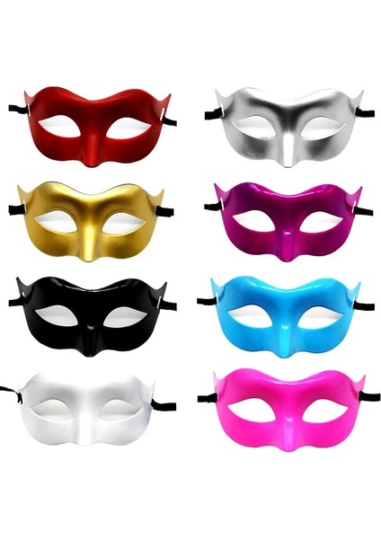 Stil 1 20 Adet Kadın Erkek Masquerade Maskesi Balo Retro Desen Düz Renk Maskeleri Mardi Gras Kostüm Partisi Paskalya Düğün Doğum Günü Cadılar Bayramı (Yurt Dışından) modelleri