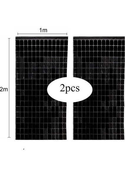 Büyük Kare Siyah 2 Adet/grup Kare Bekarlığa Veda Partisi Arka Planında Doğum Günü Partisi Süslemeleri Düğün Zemin Süslemeleri Duvar Arka Plan Perde (Yurt Dışından)