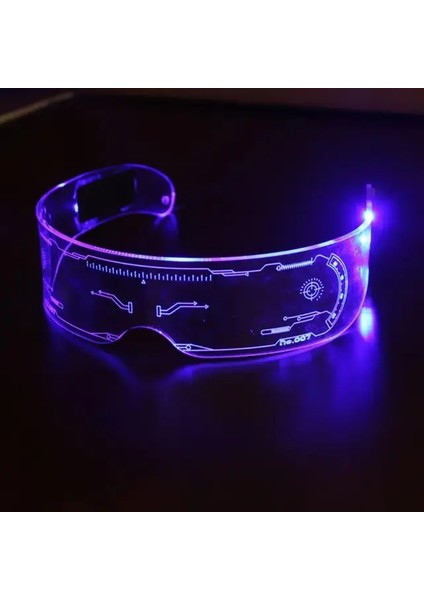 Mavi LED Işıklı Renkli Gözlük LED Gözlük El Tel Neon Işık Up Vizör Gözlük Bar Parti Gözlük Cadılar Bayramı Noel Partileri Için (Yurt Dışından)