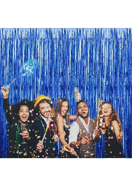 Koyu Mavi 2 Paket 2MX1M Gümüş Parti Zemin Metalik Folyo Tinsel Saçak Perde Doğum Günü Düğün Bekarlığa Veda Dekorasyon Yetişkin Yıldönümü (Yurt Dışından) indirimleri