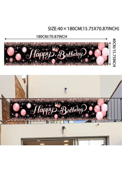 Banner 4 Altın Glitter Mutlu Doğum Günü Partisi Zemin Fotoğraf Siyah Mutlu Doğum Günü Yetişkin Tema Parti Dekorasyon Malzemeleri Dıy Arka Planında (Yurt Dışından)