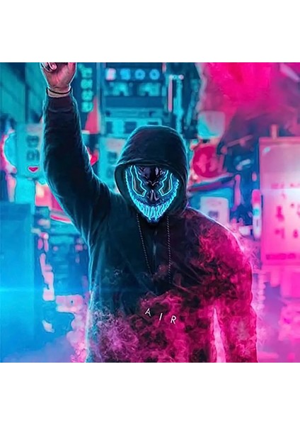 Kırmızı LED Cadılar Bayramı Maskesi Korkunç Parlayan Maske Cosplay Parti Kostüm Erkek Kız Cadılar Bayramı Dekorasyon 3 Aydınlatma Modu ile Aydınlık Maske (Yurt Dışından) fırsatları