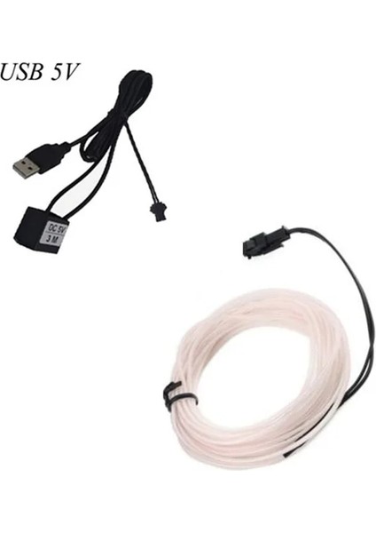 USB Beyaz 1 Metre Esnek Neon Hafif Parlamalı El Tel Halat Kablo Noel Dans Rave Dekorasyon Için LED Işıkları Dıy Ayakkabı Giyim USB LED Şerit Lamba (Yurt Dışından) fiyatları