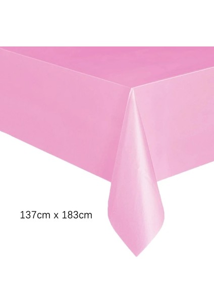 1 Adet H Tek Kullanımlık Masa Örtüsü Pembe Beyaz Plastik Dikdörtgen Masa Örtüsü Silin Masa Örtüsü Çocuklar Doğum Günü Düğün Parti Masa Süsü Malzemeleri (Yurt Dışından)