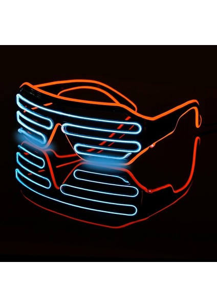 J LED Işıklı Gözlük Cadılar Bayramı Parlayan Neon Noel Partisi Bril Yanıp Sönen Hafif Parlamalı Güneş Gözlüğü Cam Festivali Malzemeleri Kostümleri (Yurt Dışından) fiyatları