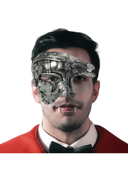 Gümüş Steampunk Metal Maske Venedik Maskesi Erkek Kostüm Cadılar Bayramı Kostüm Venedik Partisi Phantom Için Venedik Maskesi (Yurt Dışından)