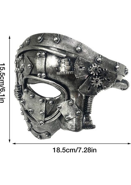 Gümüş Steampunk Metal Maske Venedik Maskesi Erkek Kostüm Cadılar Bayramı Kostüm Venedik Partisi Phantom Için Venedik Maskesi (Yurt Dışından) fiyatları