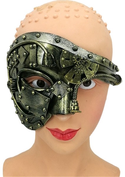 Gümüş Steampunk Metal Maske Venedik Maskesi Erkek Kostüm Cadılar Bayramı Kostüm Venedik Partisi Phantom Için Venedik Maskesi (Yurt Dışından) fırsatları