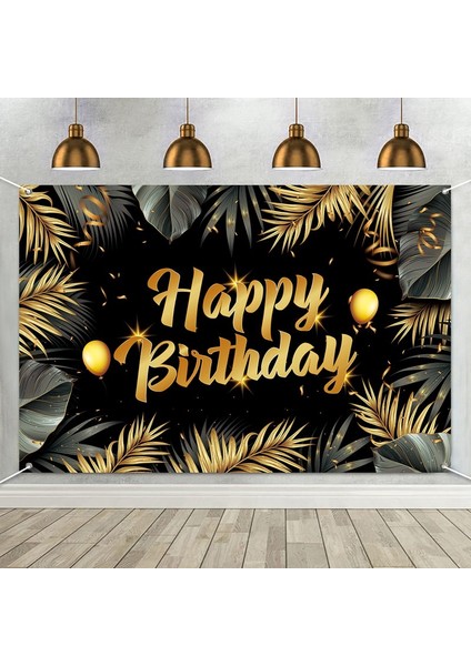 Hb Tarzı 01 Siyah Altın Mutlu Doğum Günü Zemin Banner Arka Plan 30. 40. 50. Doğum Günü Fotoğraf Arka Plan Doğum Günü Partisi Zemin Dekor (Yurt Dışından) indirimleri