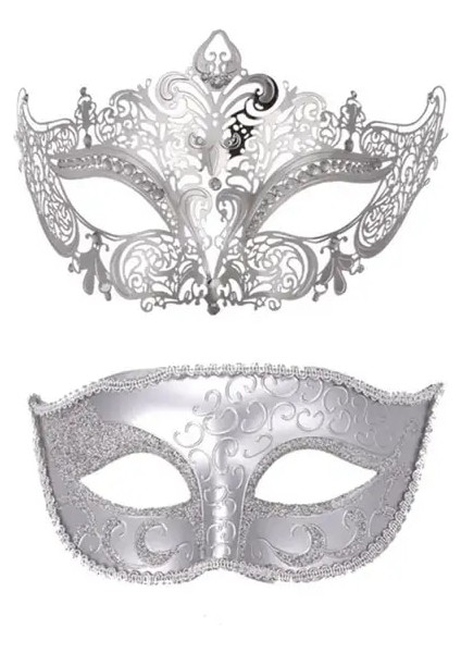 O Masquerade Yüz Kapatma Oymak Retro Muhteşem Cosplay Sahne Metal Venedik Kostüm Partisi Siyah Yarım Yüz Kapatma Seti Karnaval Için (Yurt Dışından)