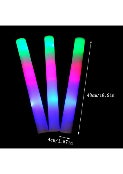 30 Adet Çok Renkli 30/50 Adet LED Köpük Bar Karanlıkta Glow Light-Up Köpük Çubukları LED Yumuşak Coplar Rave Glow Wands Yanıp Sönen Tüp Konseri Için Parti (Yurt Dışından) fırsatları