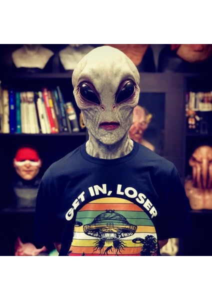 E Cadılar Bayramı Uzaylı Maskesi Korkunç Korkunç Korku Uzaylı Supersoft Maskesi Sihirli Maske Ürpertici Parti Dekorasyon Komik Cosplay Prop Maskeleri Yeni (Yurt Dışından)