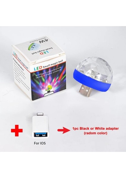 Mavi Ios Mini USB LED Işık Disko Dj Topu Işıklar Projektör Işığı Araba Etkisi Parti Ev Cadılar Bayramı 5 V Rgb Cep Telefonu Için Renkli Lamba (Yurt Dışından)