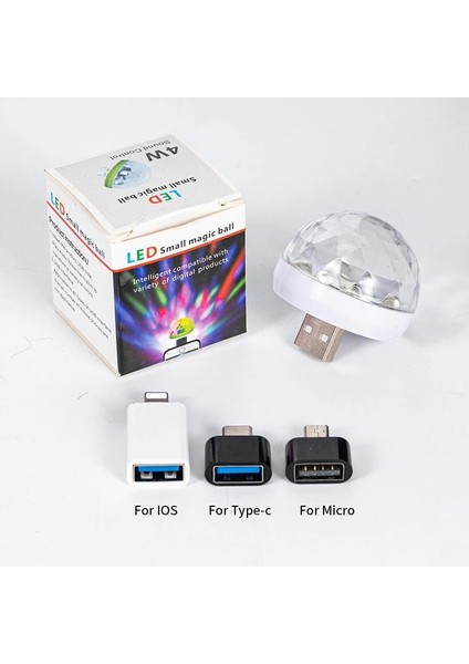 Mavi Ios Mini USB LED Işık Disko Dj Topu Işıklar Projektör Işığı Araba Etkisi Parti Ev Cadılar Bayramı 5 V Rgb Cep Telefonu Için Renkli Lamba (Yurt Dışından)