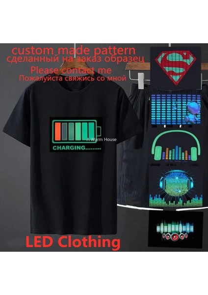 H035 Sırt Çantası Üzerinde LED Rozeti Parlayan Rozetleri Neon Parti Glow Giyim Aksesuarları Aydınlık Giysi Sahne Yamalar Rave Tees Için Cotillon (Yurt Dışından) fırsatları