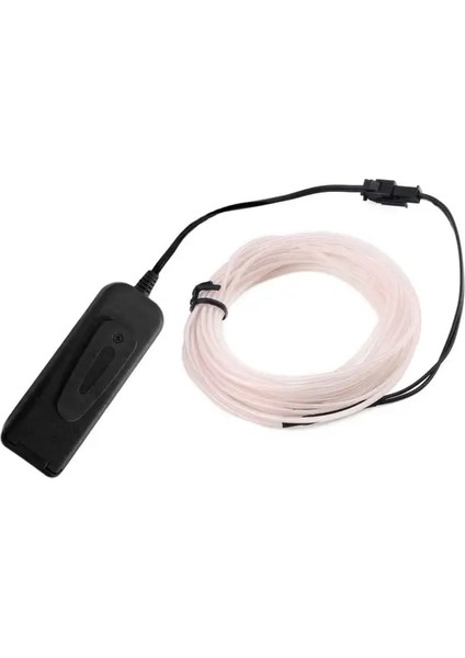 Beyaz 5 M Glow El Tel Kablo LED Neon Noel Dans Partisi Dıy Kostümleri Giyim Aydınlık Araba Işık Dekorasyonu Elbise Topu Rave 1 M/3 M/5 M (Yurt Dışından)