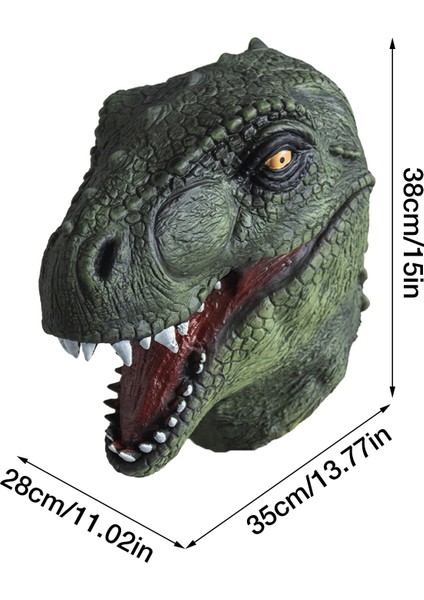 Yeşil Dinozor Maskesi Sahne Performansı Cosplay Parti Sahne Tyrannosaurus Rex Golf Sopası Kılıfı Okul Etkinliği Cosplay Cadılar Bayramı Dekorasyon (Yurt Dışından) indirimleri
