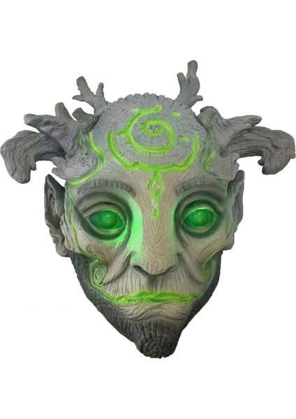 Bir Маска Cosplay Maskaralar Cadılar Bayramı 2021 Orman Ruhu Maskesi/kask Gerçekçi Yüz Kostümleri LED Işıklı Maske Komik Unisex Yetişkinler (Yurt Dışından) fırsatları