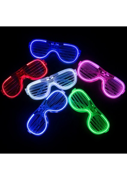 Mavi 20 Adet 10/20/30/40/50 Adet Karanlıkta Glow LED Gözlük Light Up Güneş Gözlüğü Neon Parti Çocuklar Yetişkinler Için Glow Gözlük Şekeri Parti Kaynağı (Yurt Dışından)
