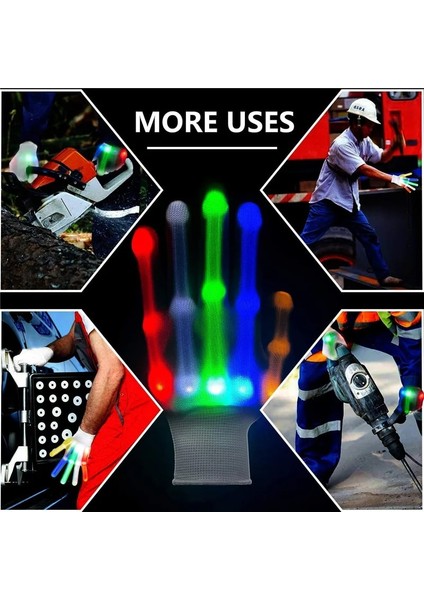 Kırmızı 24 cm 2 Adet Parti LED Eldiven Neon Guantes Parlayan Cadılar Bayramı Işık Sahne Aydınlık Yanıp Sönen Kafatası Eldiven Sahne Kostüm Malzemeleri (Yurt Dışından) fırsatları