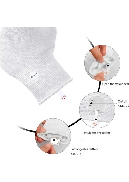 Kırmızı 24 cm 2 Adet Parti LED Eldiven Neon Guantes Parlayan Cadılar Bayramı Işık Sahne Aydınlık Yanıp Sönen Kafatası Eldiven Sahne Kostüm Malzemeleri (Yurt Dışından) indirimleri