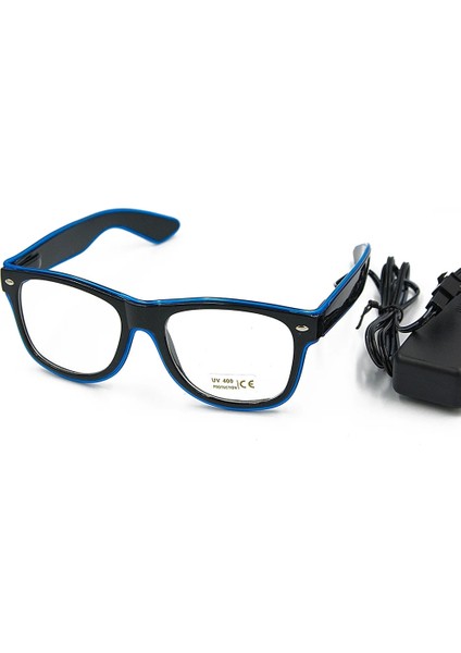 Beyaz LED Gözlük Neon Glow Güneş Gözlüğü Parlak Işık Malzemeleri Parti Yanıp Sönen Gözlük El Tel Parlayan Gafas Aydınlık Bril Yenilik Hediye (Yurt Dışından) modelleri