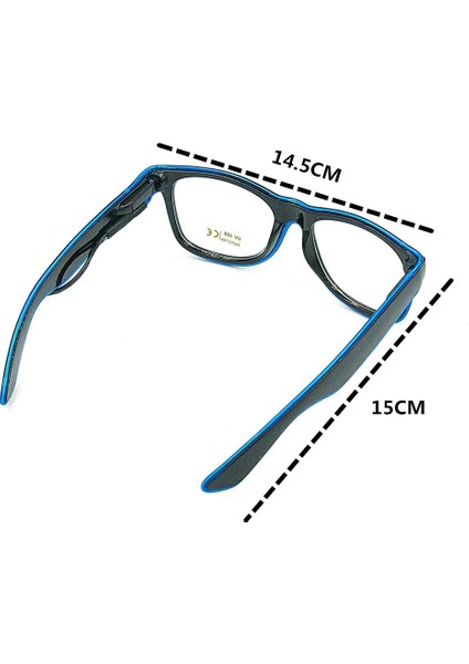 Beyaz LED Gözlük Neon Glow Güneş Gözlüğü Parlak Işık Malzemeleri Parti Yanıp Sönen Gözlük El Tel Parlayan Gafas Aydınlık Bril Yenilik Hediye (Yurt Dışından) fırsatları