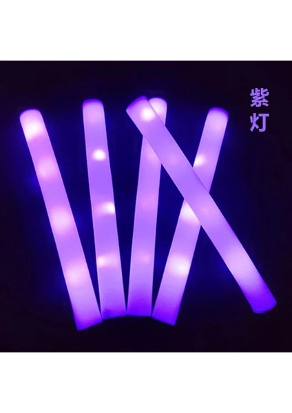 Sabit Mor 30 Adet LED Işıklı Çubuklar Parti Rave Köpük Parlak Çubuk Kolye Floresan Koyu Işık Bar Düğün Doğum Günü Festivali Konser Malzemeleri Için (Yurt Dışından)