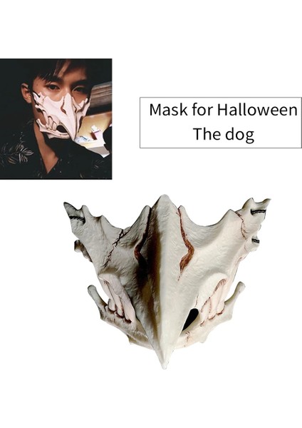 Beyaz Bir Japon Anime Ejderha Tanrı Yarım Yüz Maskesi Cosplay Hayvan Maskesi Unisex Cadılar Bayramı Masquerade Karnaval Parti Sahne (Yurt Dışından) fırsatları