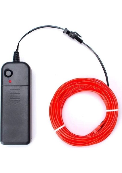 Kırmızı 3 M 1 M/3 M/5 M Glow El Tel Kablo LED Neon Noel Dans Partisi Dıy Kostümleri Giyim Aydınlık Araba Işık Dekorasyonu Elbise Topu Rave (Yurt Dışından)