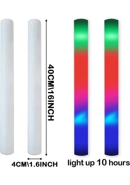Sabit Mor 30 Adet LED Işıklı Çubuklar Parti Rave Köpük Parlak Çubuk Kolye Floresan Koyu Işık Bar Düğün Doğum Günü Festivali Konser Malzemeleri Için (Yurt Dışından) indirimleri