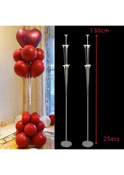 2 Takım Mis Standı 127 cm Temizle Balon Sütun Standı Arch Balonlar Tutucu Düğün Dekorasyon Doğum Günü Bebek Duş Parti Malzemeleri Için Centerpieces (Yurt Dışından)