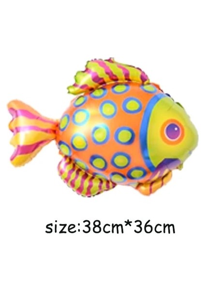 Mini Balık B 1 Adet Deniz Tema Folyo Balonlar Balık Büyük Köpekbalığı/balina/yengeç/ahtapot Okyanus Dünya Deniz Partisi Çocuk Doğum Günü Dekor Bebek Duş Malzemeleri (Yurt Dışından)