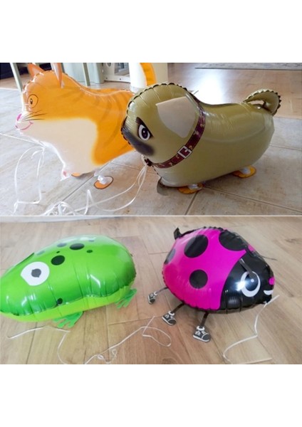 Kedi Yürüyüş Hayvan Helyum Balon Sevimli Kedi/köpek/dinozor Folyo Balon Doğum Günü Partisi Süslemeleri Çocuklar Bebek Duş Hediye Oyuncak Hava Globos (Yurt Dışından) modelleri