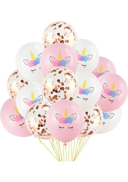 1 Adet Sevimli Tek Boynuzlu At 1 Takım Unicorn Parti Balonları Doğum Günü Balonu Unicorn Dekorasyon Lateks Konfeti Balonu Doğum Günü Partisi Dekorasyon Balonları Çocuklar (Yurt Dışından)