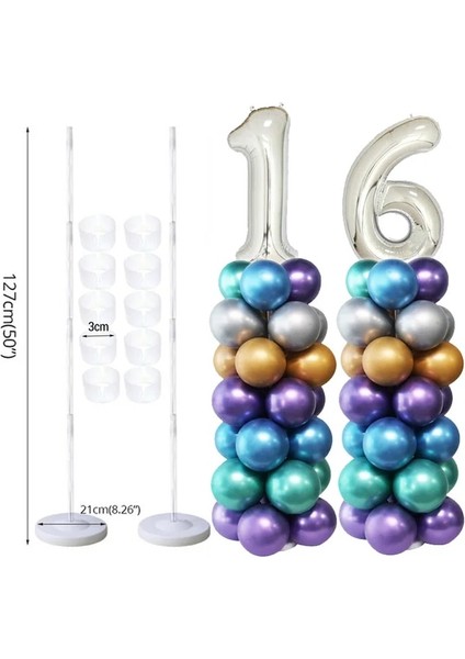 2 Takım 127 cm Standı Balonlar Kemerler Çerçeve Kiti Süslemeleri Masa Standı Balonlar Aksesuarları Düğün Mutlu Doğum Günü Partisi Süslemeleri Çocuklar Için Araçlar (Yurt Dışından)