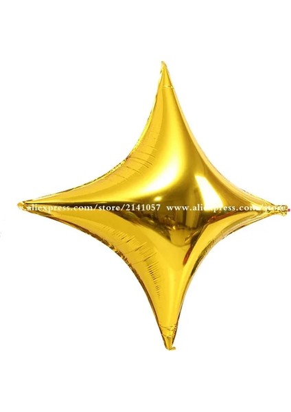 Dört Yıldızlı Altın 10 Adet/grup 10 Inç Helyum Balon Kalp Düğün Yıldızı Alüminyum Folyo Balonlar Şişme Hediye Doğum Günü Balon Parti Dekorasyon Topu (Yurt Dışından)