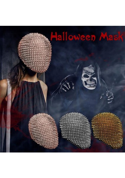 Mavi Başak Çivili Şekil Lateks Tam Yüz Korkunç Kask Cosplay Durian Kafa Rave Parti Film Maskesi Sahne (Yurt Dışından) modelleri