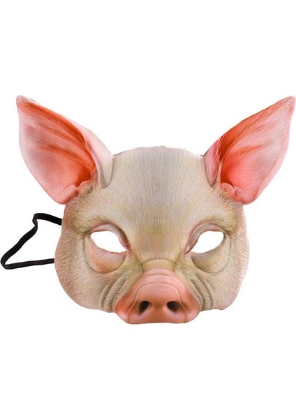 Beyaz Domuz Cadılar Bayramı 3D Kaplan Domuz Tilki Hayvan Maskesi Masquerade Parti Cosplay Kostüm Aksesuarları Sahne Unisex Hayvanlar Yarım Yüz Maskeleri (Yurt Dışından)