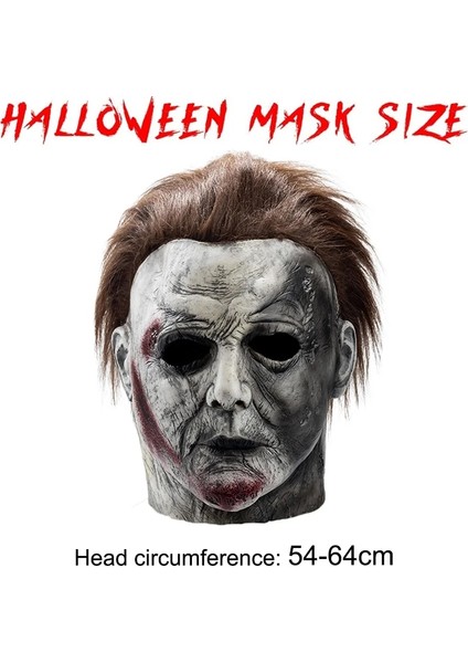 C Korku Maskesi Korkunç Michael Myers Tam Baş Maskesi Ürpertici Cosplay Kostüm Yetişkinler Için Lateks Sahne Karnaval Masquerade Parti Maskesi (Yurt Dışından) indirimleri
